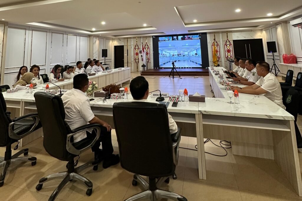 Secara Virtual, Bupati Kapuas Ikuti Rakor Pencegahan Korupsi Bersama KPK dan Pemprov Kalteng