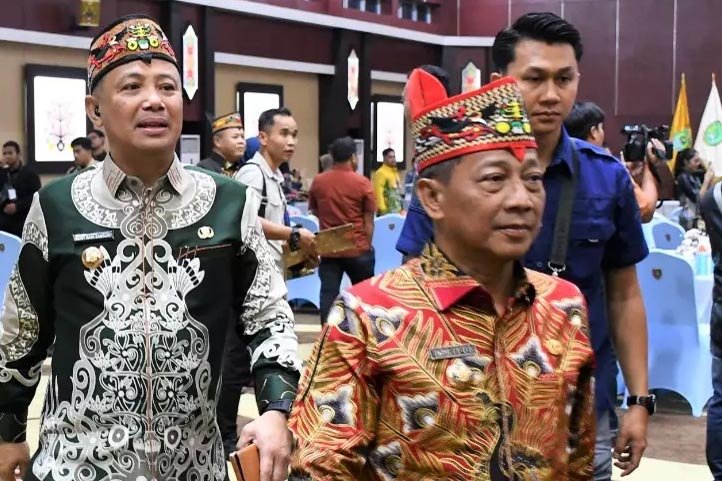 Bupati Mura Heriyus Hadiri Pisah Sambut Kajati Kalteng
