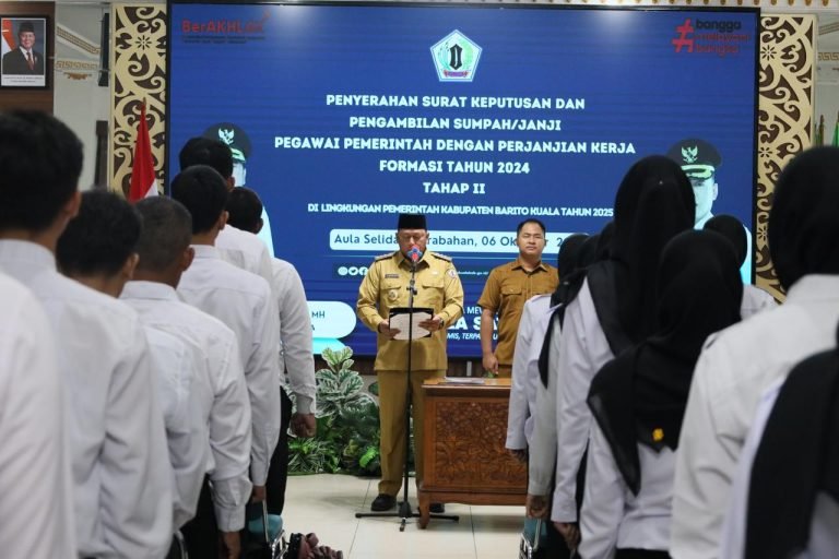 Bupati Batola Lantik 80 P3K Formasi Tahap II Tahun 2024