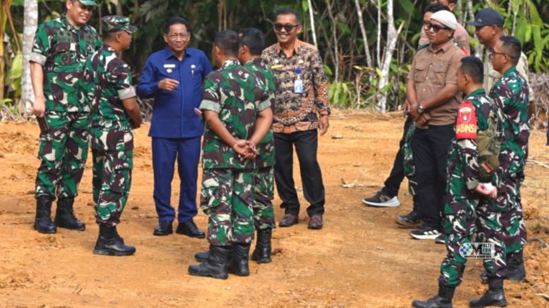 Bupati Heriyus Tinjau Lokasi Pembangunan Yon TP 883/Temanggung Awam dan Markas Kodim 1012/Murung Raya