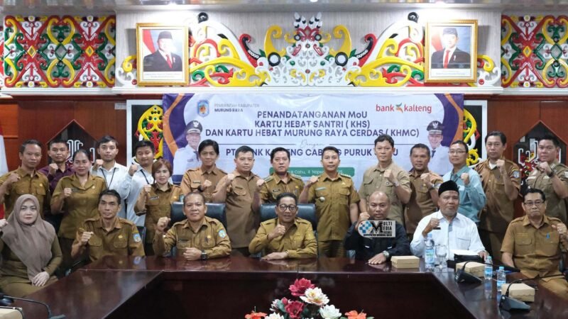 Bupati Heriyus Hadiri Penandatanganan MOU Program Kartu Hebat Santri dan Kartu Hebat Murung Raya Cerdas