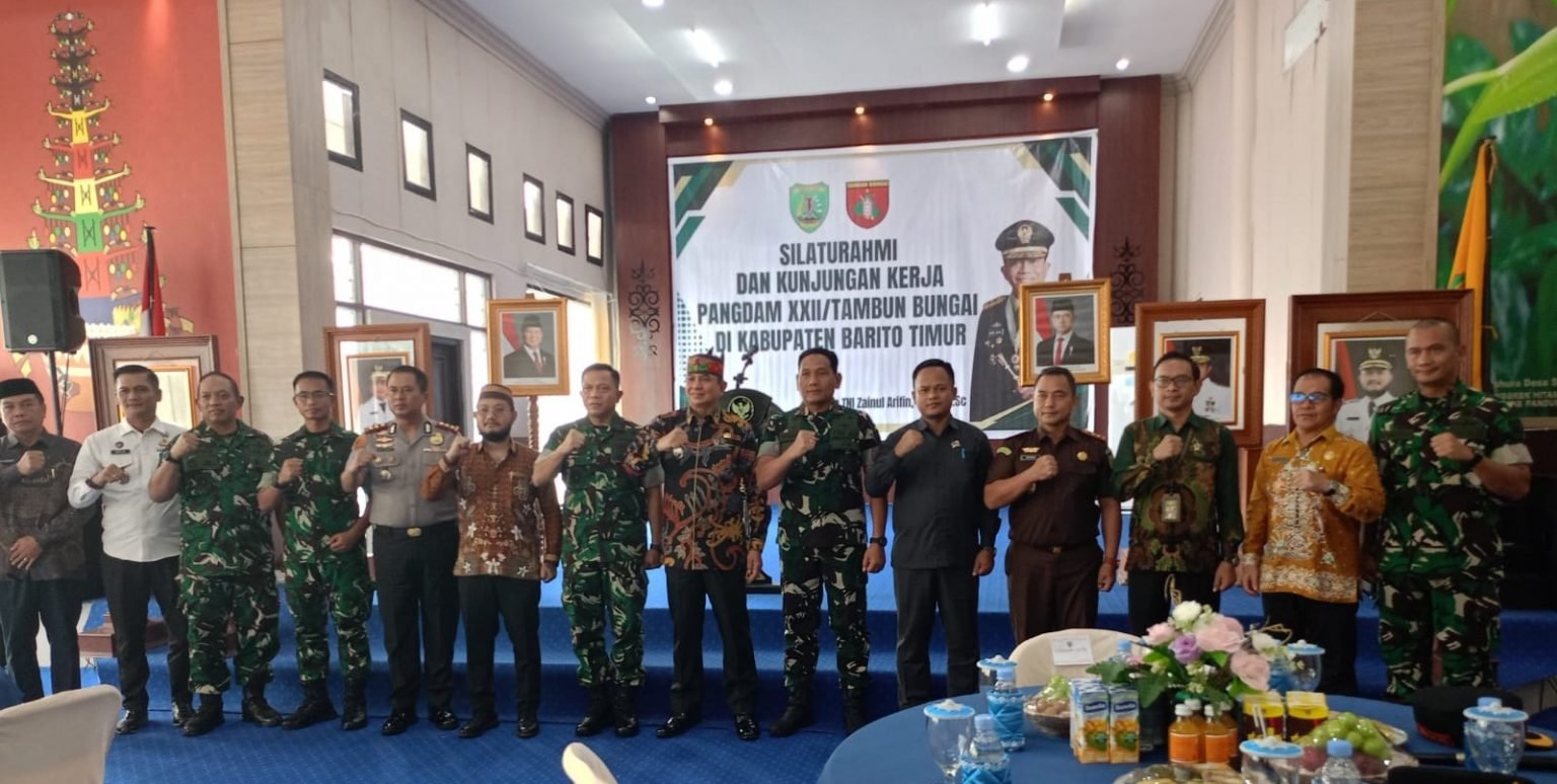 Bupati dan Wabup Sambut Kunjungan Pangdam XXII/Tambun Bungai ke Bartim