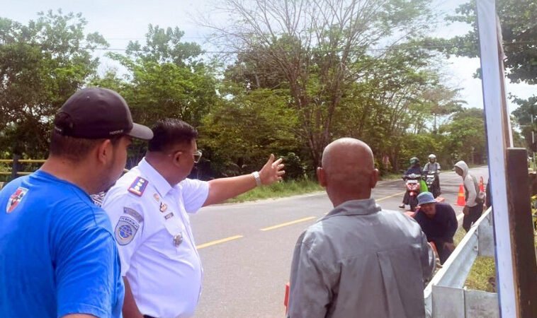 Penanganan LRK, Komitmen Dishub Kalteng terhadap Keselamatan Lalu Lintas di Jalan G. Obos Ujung