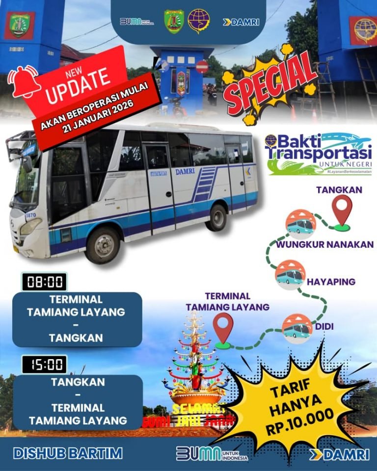 DAMRI Buka Trayek Bus Perintis Tamiang Layang–Tangkan