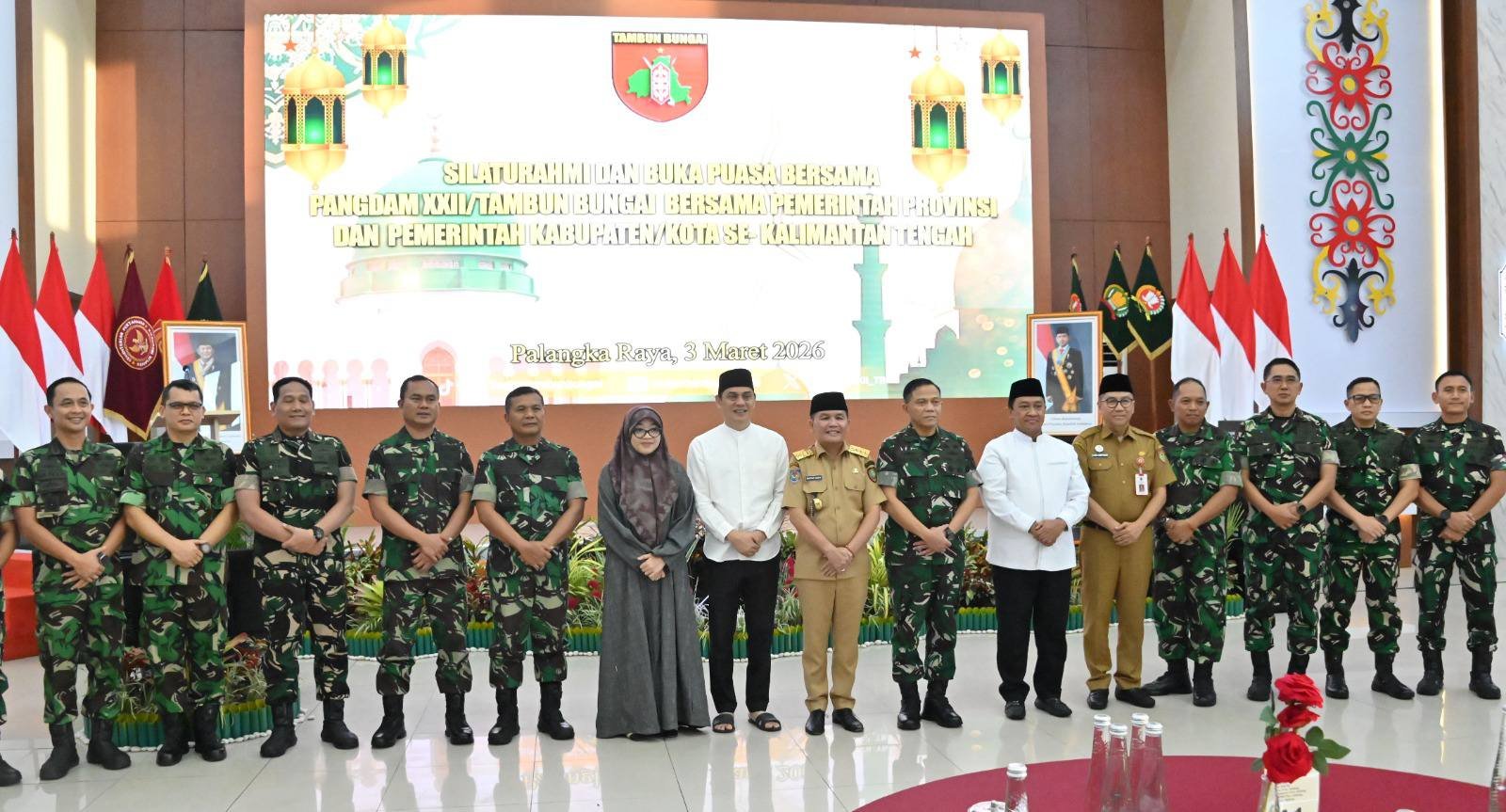 Pererat Sinergi, Gubernur dan Wagub Kalteng Hadiri Buka Puasa Bersama di Makodam XXII/Tambun Bungai