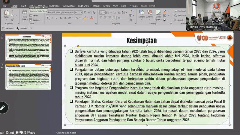 Kalaksa BPBD Kalteng Sampaikan Deteksi Dini Mampu Tekan Dampak Karhutla
