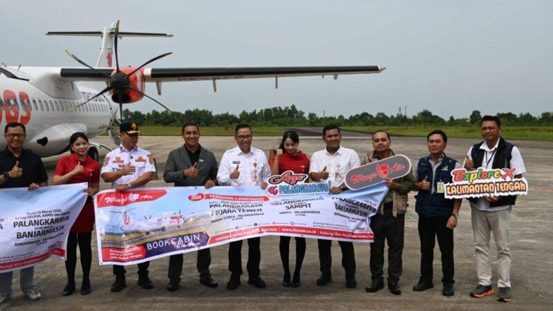 Buka Penerbangan Perdana Wings Air, Plt Sekda : Langkah Strategis Pemprov Kalteng Bersama Maskapai Percepat Konektivitas Antarwilayah