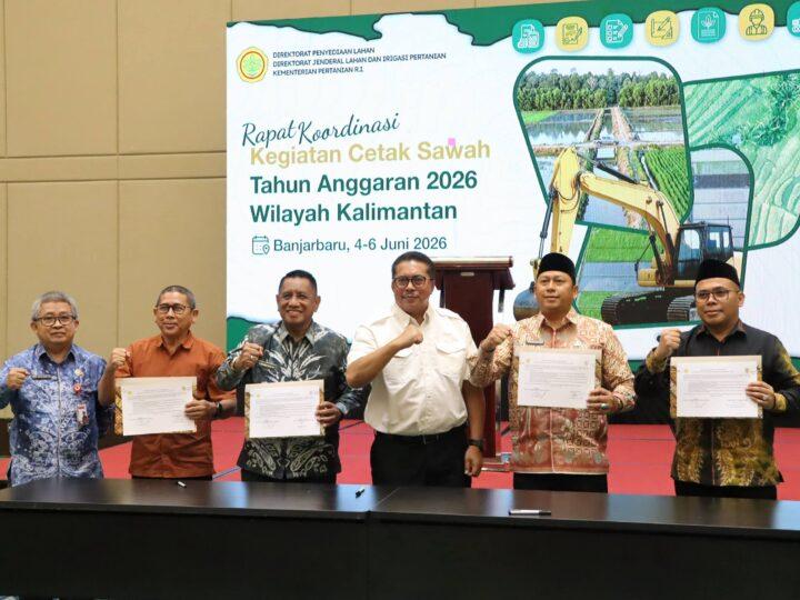 Perkuat Ketahanan Pangan Nasional, Kalsel Dukung Penuh Program Cetak Sawah 2026