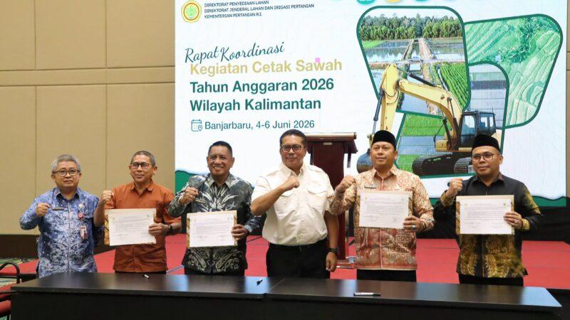 Perkuat Ketahanan Pangan Nasional, Kalsel Dukung Penuh Program Cetak Sawah 2026