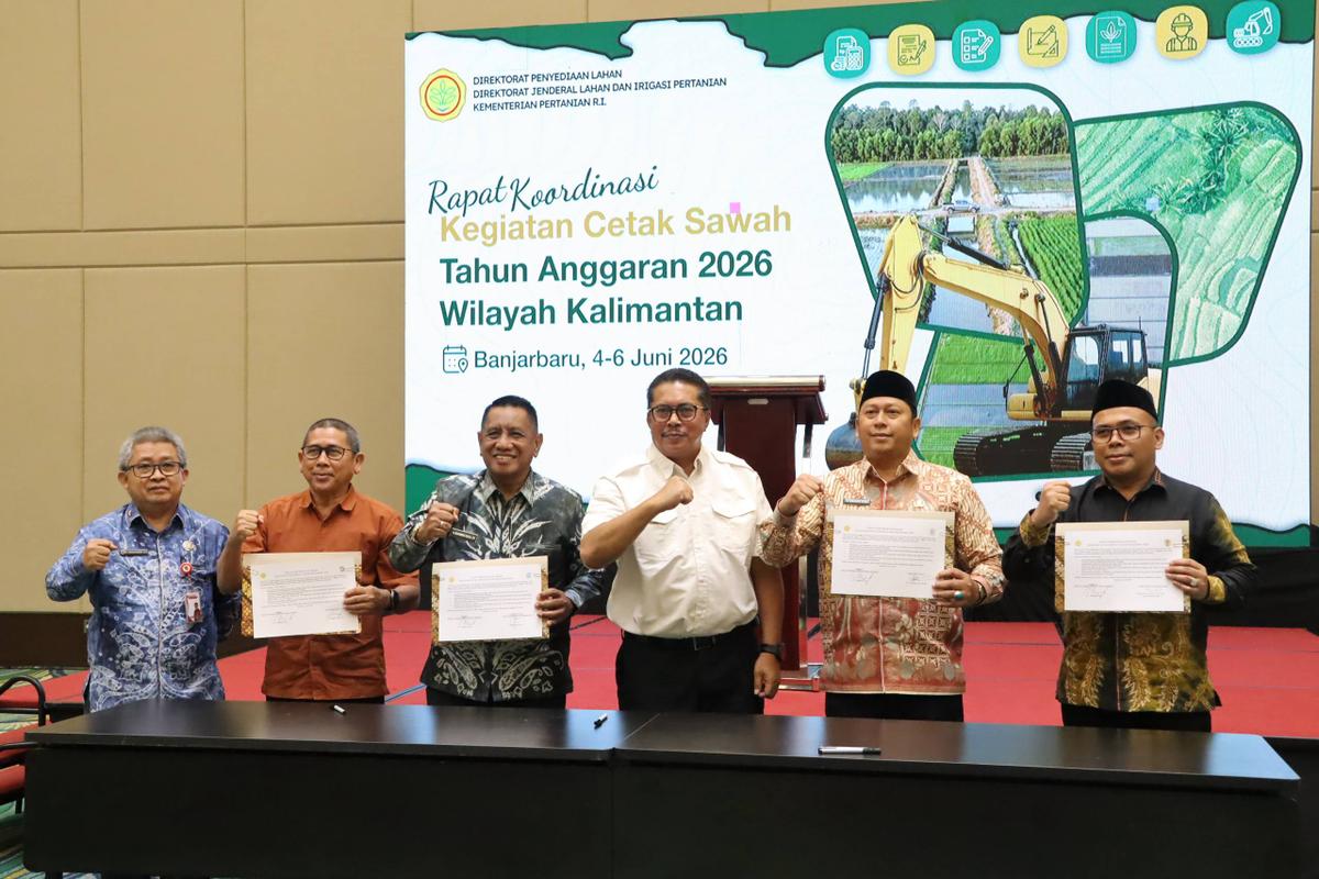 Perkuat Ketahanan Pangan Nasional, Kalsel Dukung Penuh Program Cetak Sawah 2026