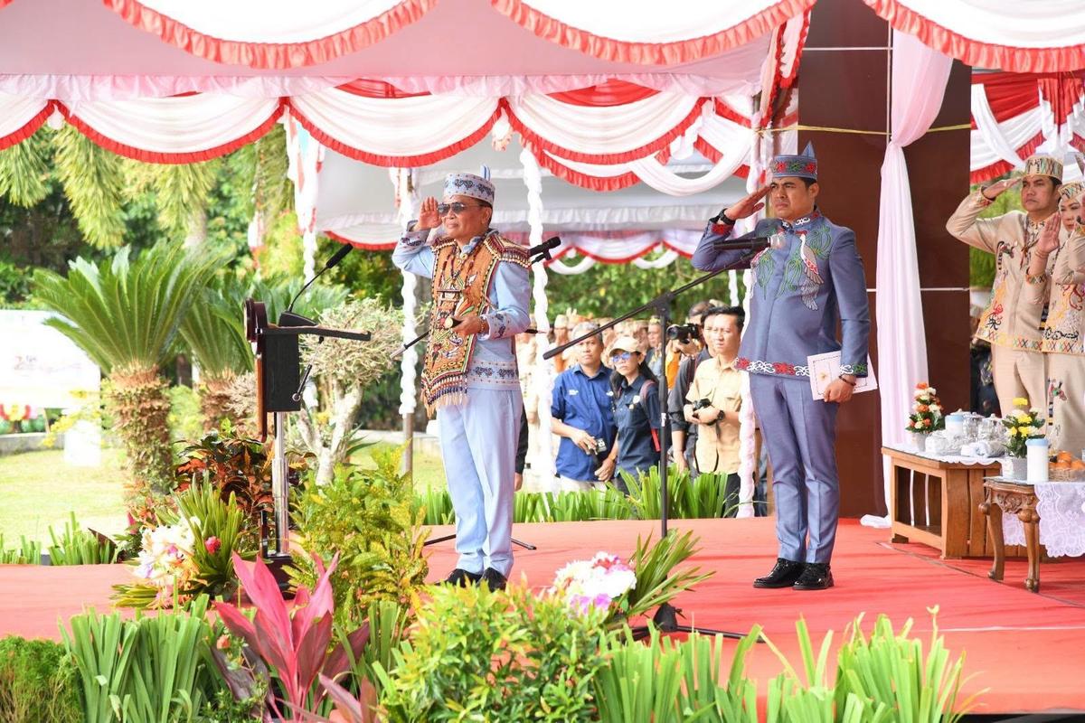 Pimpin Upacara Peringatan Hari Jadi ke-24 Pulang Pisau, Gubernur Agustiar Sabran Ajak Perkuat Kemandirian Daerah