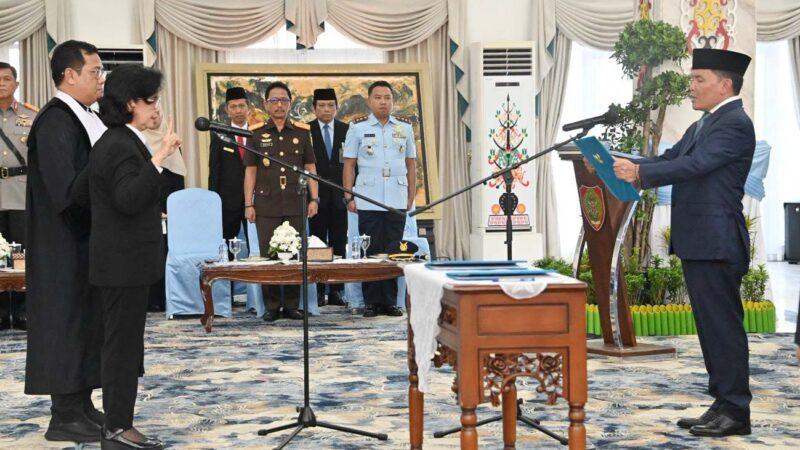 Gubernur Agustiar Sabran Lantik Linae Victoria Aden sebagai Sekda Definitif Kalteng