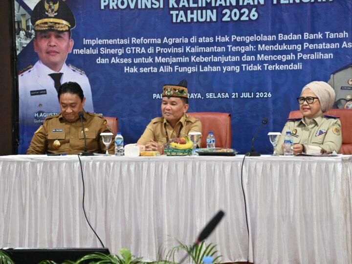 Perkuat Sinergi Reforma Agraria, Gubernur dan Wakil Gubernur Hadiri Rakor Awal GTRA Kalteng 2026