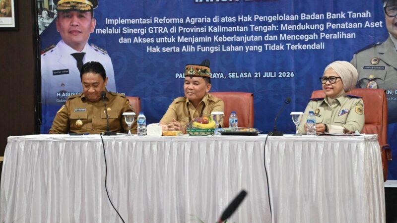 Perkuat Sinergi Reforma Agraria, Gubernur dan Wakil Gubernur Hadiri Rakor Awal GTRA Kalteng 2026